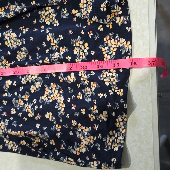 Time and Tru Navy Blue floral dress NWT LARGE 12/‎ 14 - Picture 11 of 11